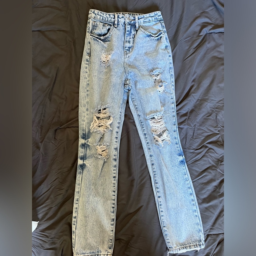 SHEIN xs small distressed jeans